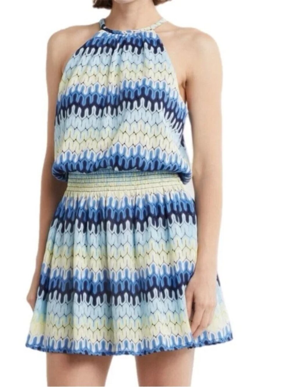 Ramy Brook Leona Chevron Mini Dress. Sz: S